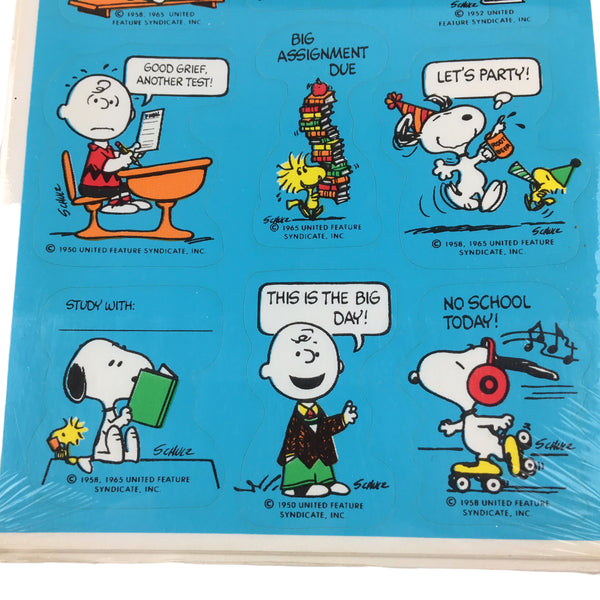 Vintage Hallmark Christmas Snoopy Peanuts Gift Tags Sticker Sheet