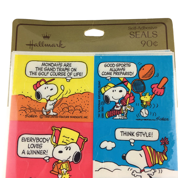 Hallmark Snoopy Woodstock Vintage Seals Stickers Valentine's Day