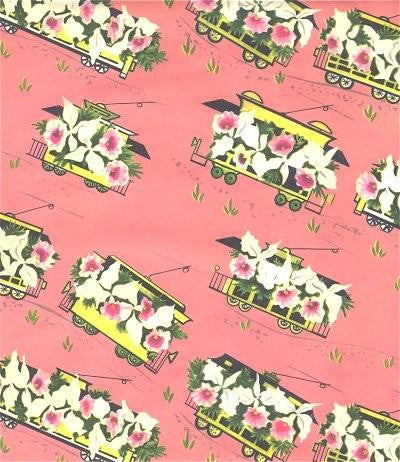 Magazine Pictorial Style Flower Wrapping Paper Vintage Art Kraft