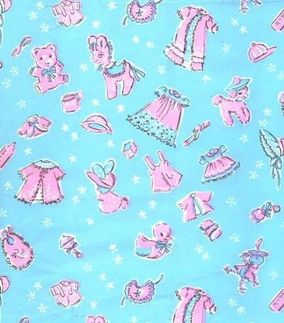 Vintage Baby Shower Wrapping Paper Digital Image Download Printable Unisex  Baby Bluebirds 