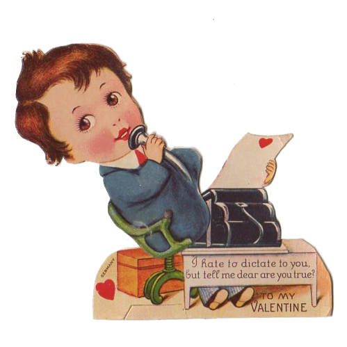 Die Cut Vintage Valentines -Be My Valentine
