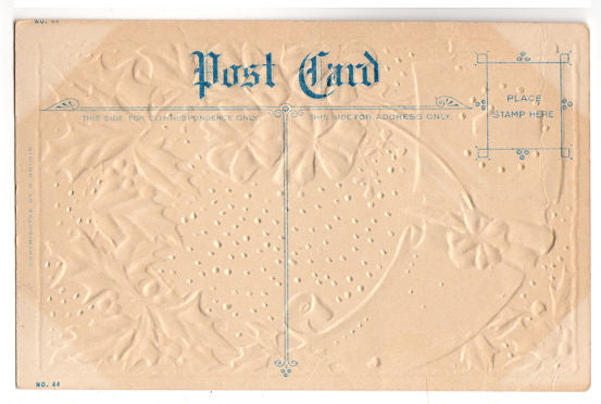 Antique Best Wishes Floral New Year Postcard January 1st Unused Embossed D  Goldie