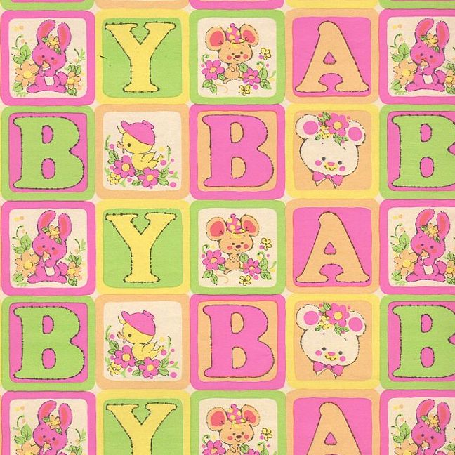 Baby Shower gift Wrapping paper Vintage Bunny & Duck(6 Sheets & 10gift Tags)