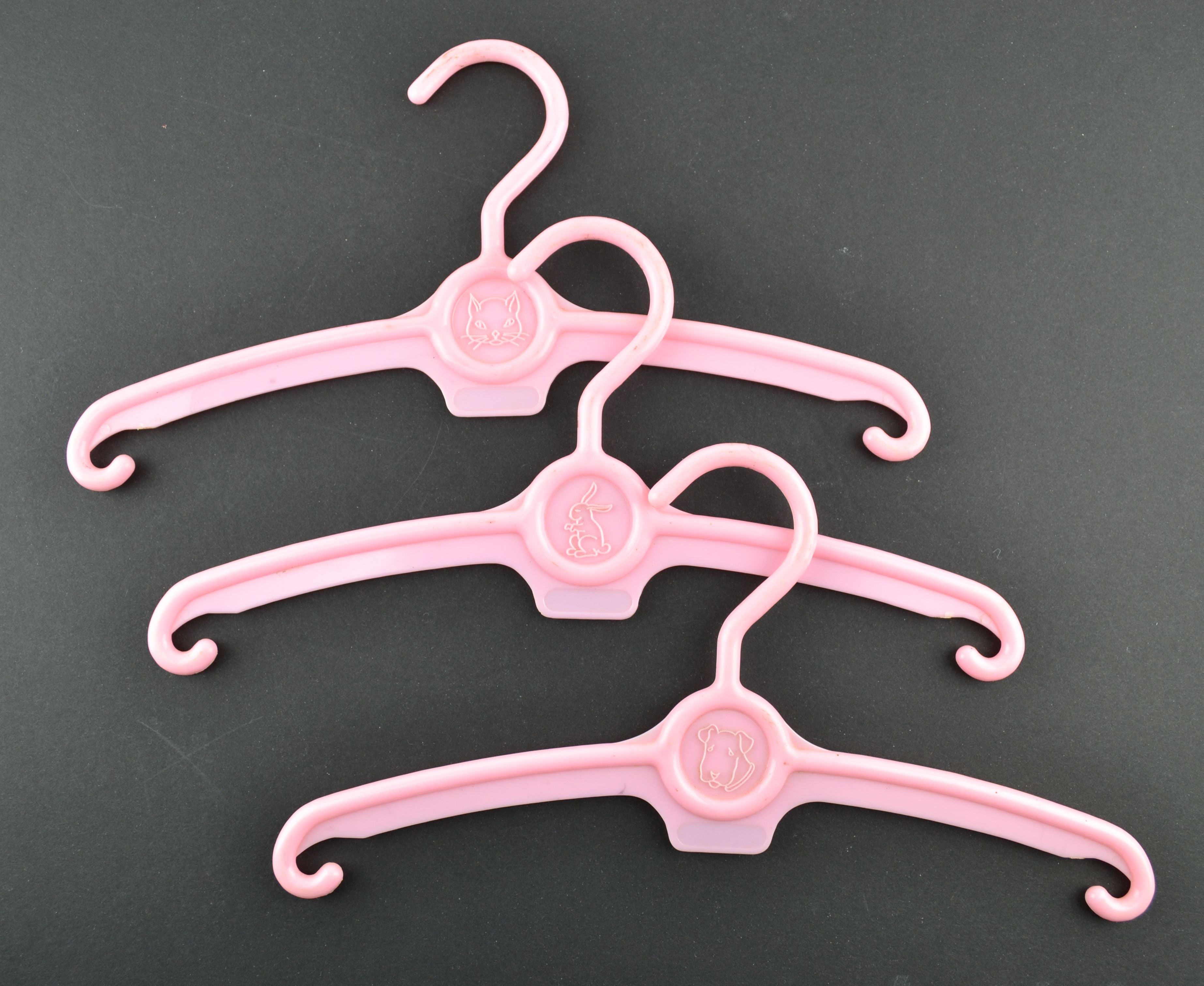 Kub 5 Pink Kids Plastic Adjustable Clothes Hangers(Child Clothing Hanger)