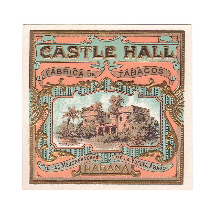 https://www.avidvintage.com/cdn/shop/products/Vintage_Castle_Hall_Cigar_Embossed_Paper_Label_Gold_Metallic_Accents_1.jpg?v=1572604848
