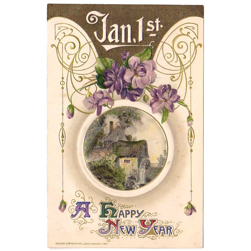 Happy New Year Postcard Book [Book]